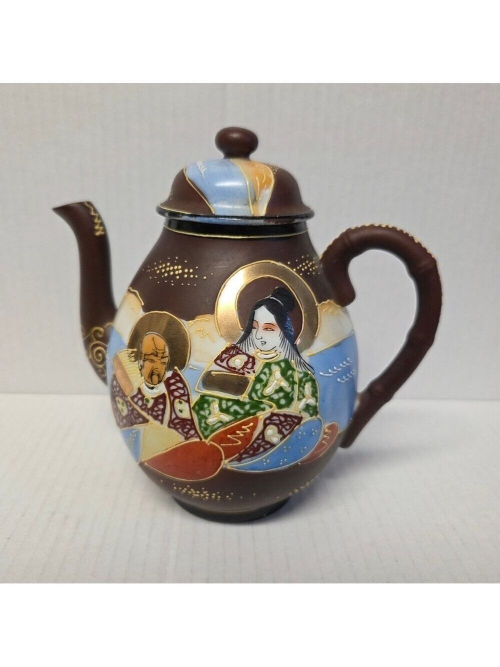 Vintage Japanese Satsuma Ware Pottery Teapot